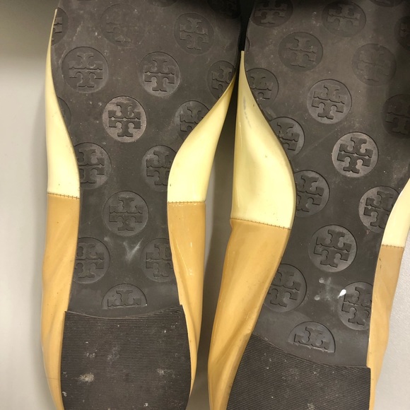 Tory Burch Reva Tri Color Patent Logo Flats - Picture 5 of 6
